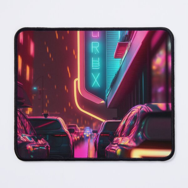 Item preview, Neon-Lit Futuristic Urban City designed and sold by cyberartmaker.