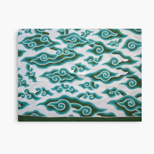 Ornament with blue spirals Canvas Print