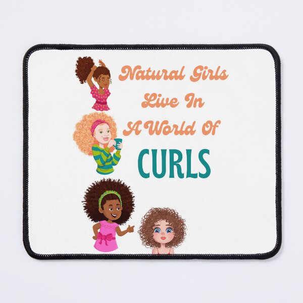 Item preview, Natural Girls Live In A World Of Curls-White Background designed and sold by Trendi61.