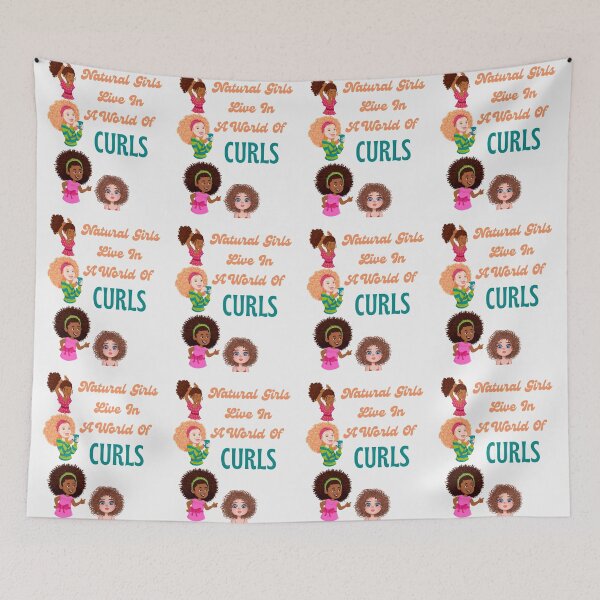Item preview, Natural Girls Live In A World Of Curls-White Background  designed and sold by Trendi61.