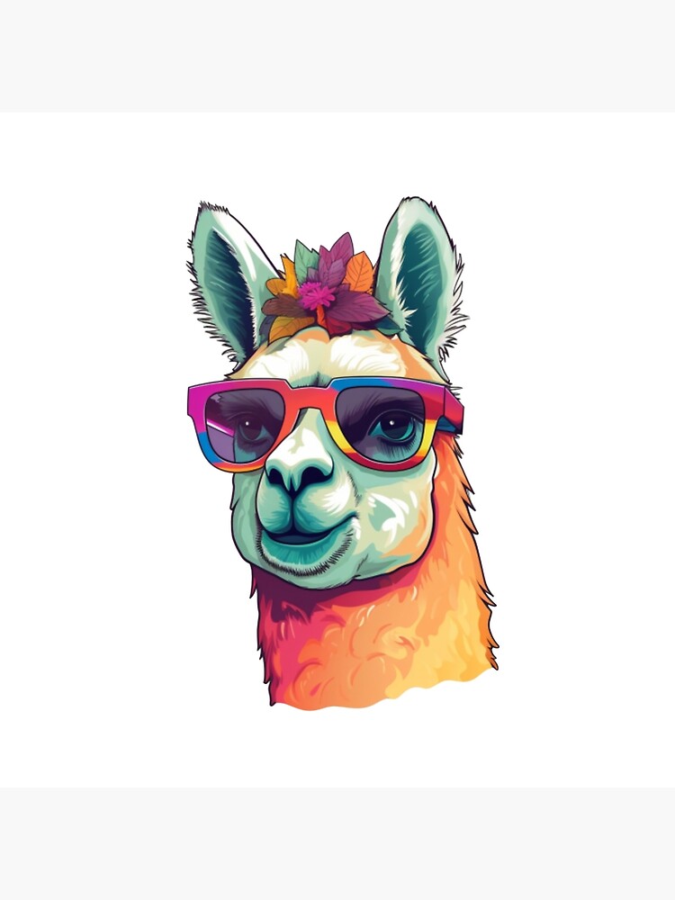 Llama best sale con gafas