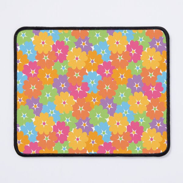 Item preview, Colorful Hearts Flower Power n White Stars Seamless Pattern Print designed and sold by ClaudiaFlores.