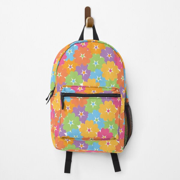 Item preview, Colorful Hearts Flower Power n White Stars Seamless Pattern Print designed and sold by ClaudiaFlores.