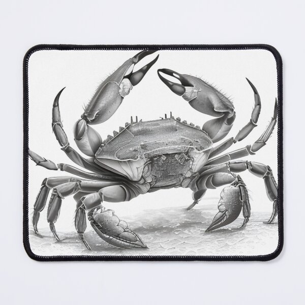 Item preview, Black and white Crab drawing designed and sold by Pencil-Art.