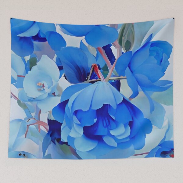 Item preview, flores azules designed and sold by Dana Roper.
