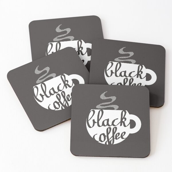 Item preview, Black coffee drip coffee coffee cup calligraphy designed and sold by Skaxolotl.