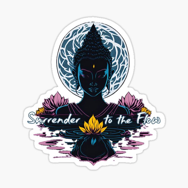 Chilling Breathing Flowing Buddha' Sticker