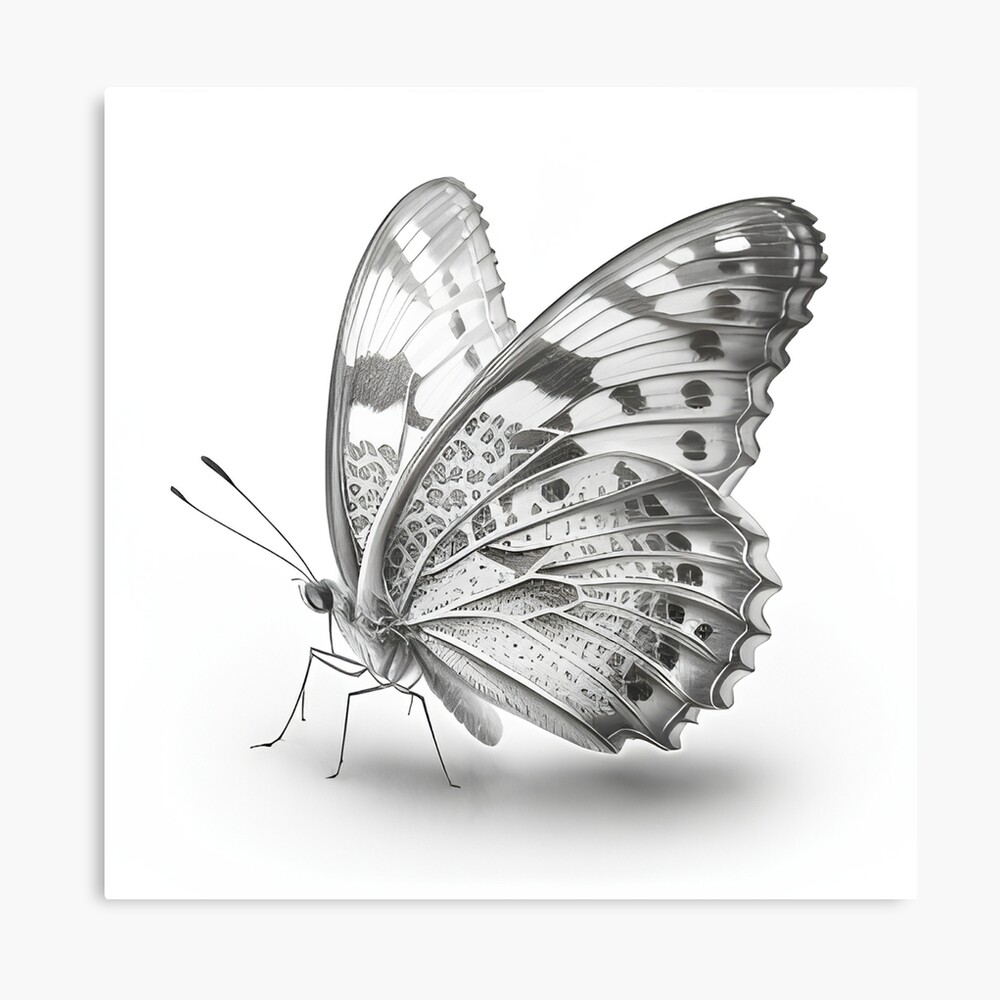 Pencil Drawing of Pink and Silver Butterfly Wings Leiriin - Illustrations  ART street