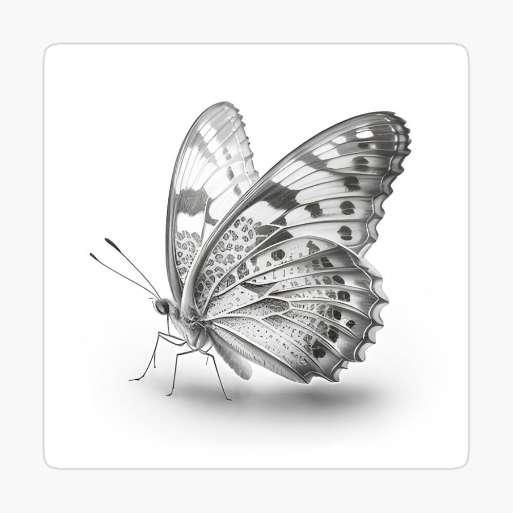 Premium AI Image | a drawing of a butterfly with a white background.