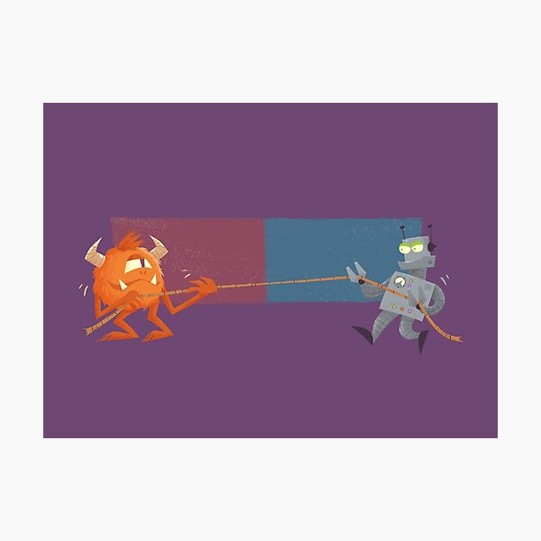 Monster vs. Robot Photographic Print