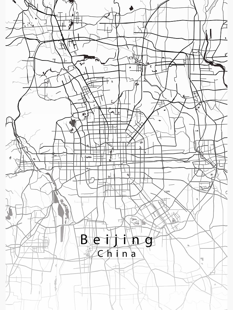 "Beijing China City Map " Sticker for Sale by RobinNiemczyk Redbubble