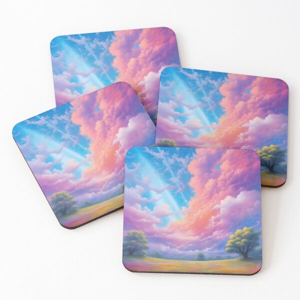 Item preview, Colorful Cloudscape: Whimsical Pastel Sky with Rainbow Clouds designed and sold by SweetWhiskers.