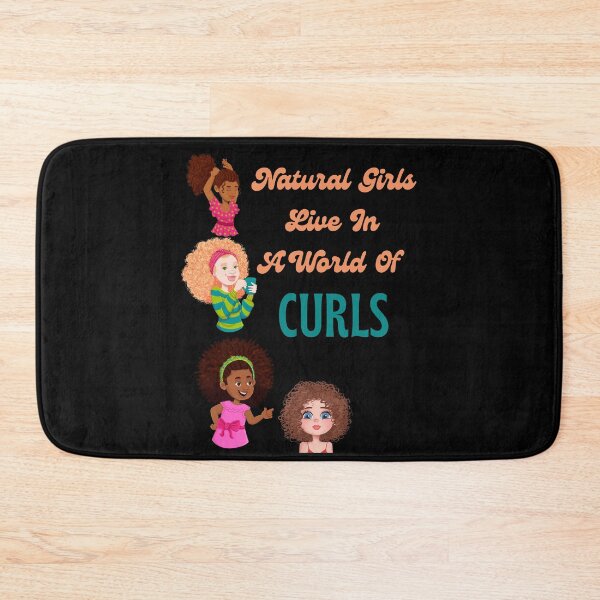Item preview, Natural Girls Live In A World Of Curls-Black Background  designed and sold by Trendi61.