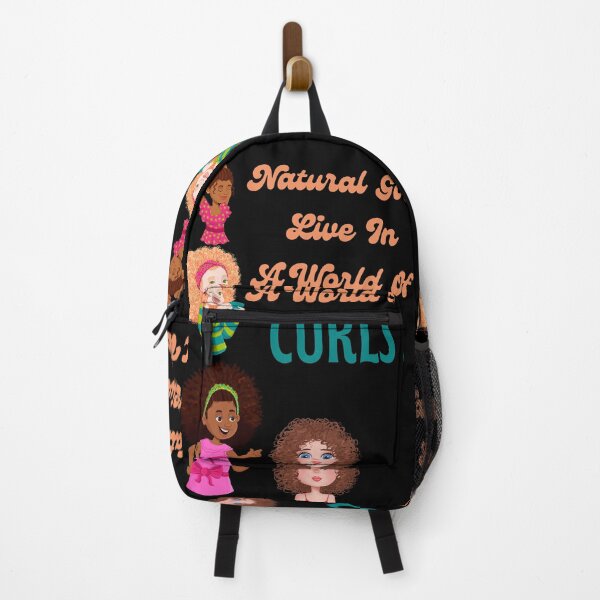 Item preview, Natural Girls Live In A World Of Curls-Black Background designed and sold by Trendi61.