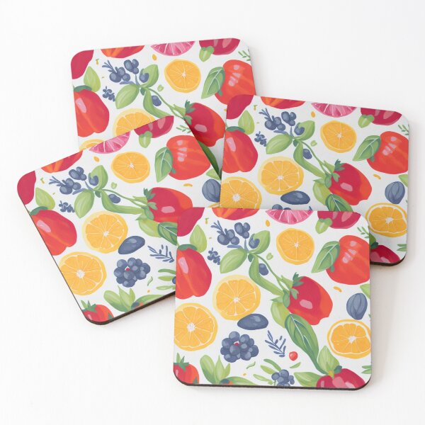 Item preview, summer seamless colorfull fruits pattern  designed and sold by K-Art-Design.