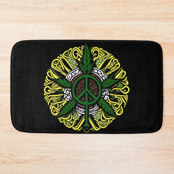 Item preview, Peace symbol with cannabis elements designed and sold by ZirumsGarden.