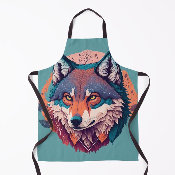 Artikelvorschau, Porträt eines Wolfes, illustriert entworfen und verkauft von Future / Classic.
