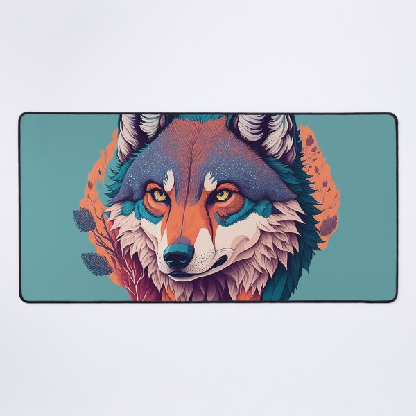 Artikelvorschau, Porträt eines Wolfes, illustriert entworfen und verkauft von Future / Classic.