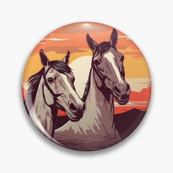 Item preview, Vintage horses portrait draw designed and sold by Art Happens.