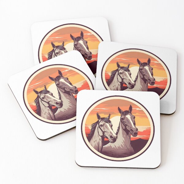 Item preview, Vintage horses portrait draw designed and sold by Art Happens.