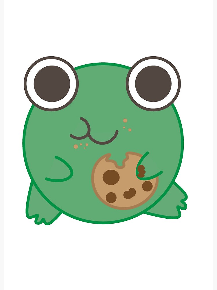 Little Frog Eating Cookie Art Board Print by RichieArtist