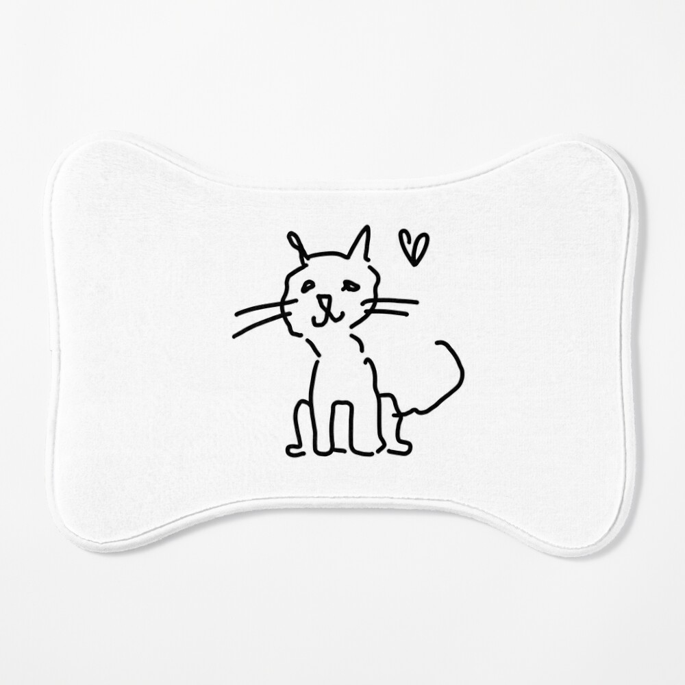 Scrunkle the cat (black outline ver.) Throw Pillow for Sale by JaeCreates