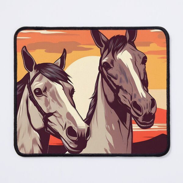 Item preview, Vintage horses portrait draw designed and sold by Art Happens.