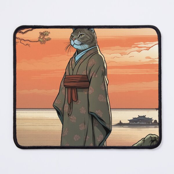 Item preview, Cat Wearing a Kimono designed and sold by SpikyCactus.
