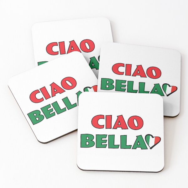 Aperçu de l'œuvre Ciao Bella Phrase italienne créée et vendue par Freshinkshop.