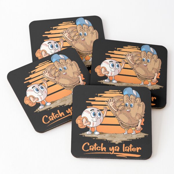 Item preview, Catch ya Later Cartoon Baseball Glove and Baseball Ball designed and sold by grinta2021.