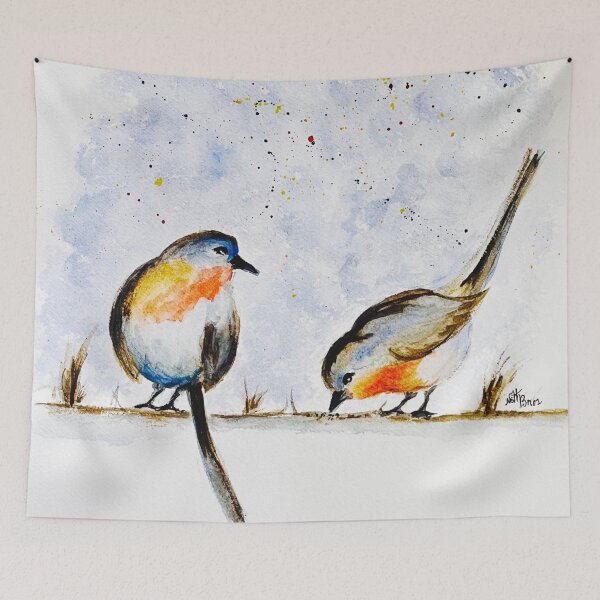 Artikelvorschau, Aquarell Robin Birds entworfen und verkauft von NathBros.