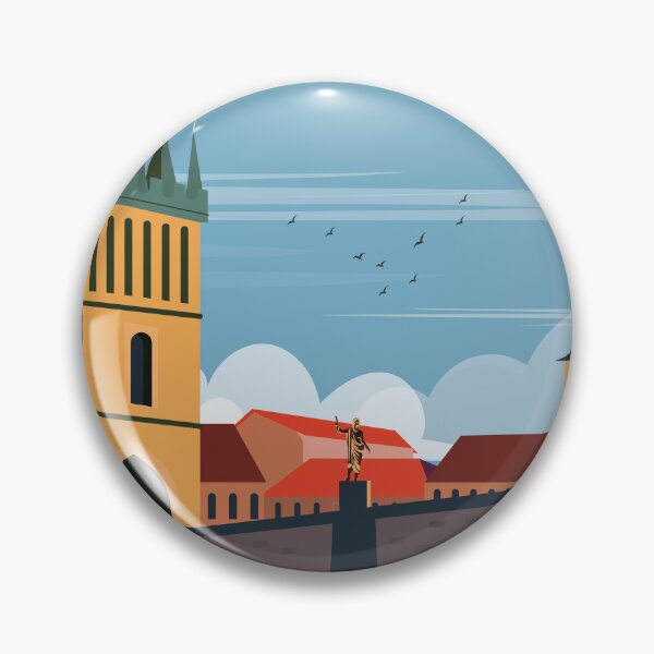 Artikelvorschau, Reiseplakat Prag Tschechien entworfen und verkauft von Arctic frame studio.