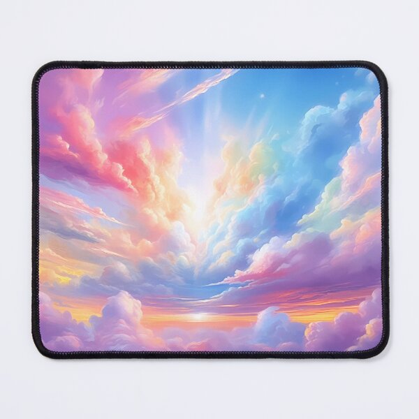 Item preview, Whimsical Rainbow Clouds Sky - Colorful Dreamlike Artwork designed and sold by SweetWhiskers.