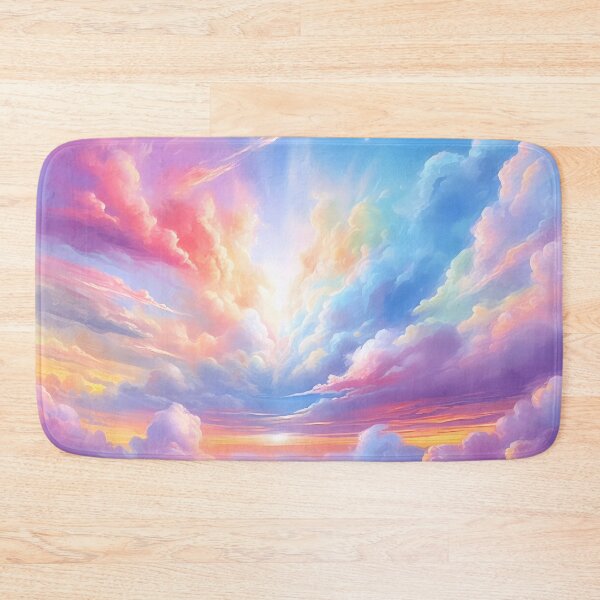 Item preview, Whimsical Rainbow Clouds Sky - Colorful Dreamlike Artwork designed and sold by SweetWhiskers.