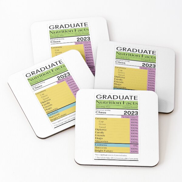 Item preview, Graduation nutrition facts 2023 designed and sold by CustomHive.