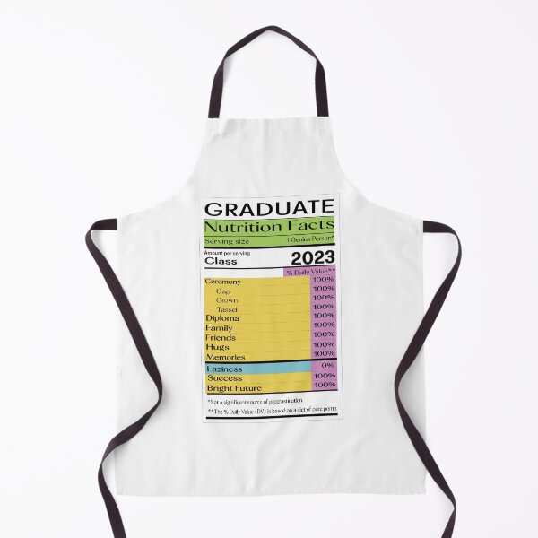 Item preview, Graduation nutrition facts 2023 designed and sold by CustomHive.