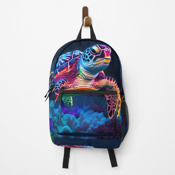 Item preview, Sea turtle neon 1 designed and sold by ZombiOctopi.