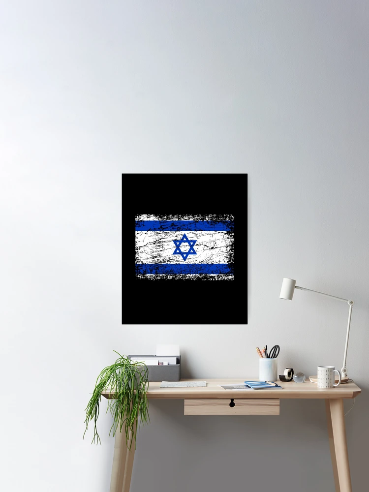 Israel flag flag used look Poster by GeogDesigns