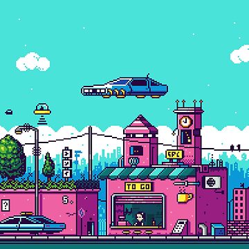 Artwork thumbnail, "Somewhere In Time" pixel art by Retroperks