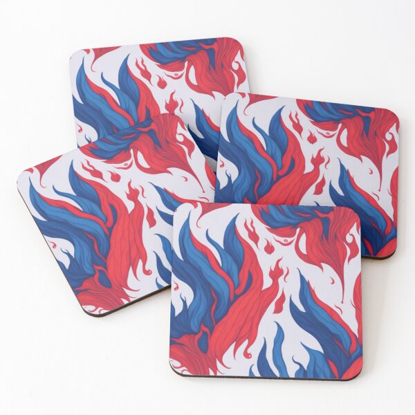 Item preview, red and blue flames abstract aesthetic designed and sold by K-Art-Design.