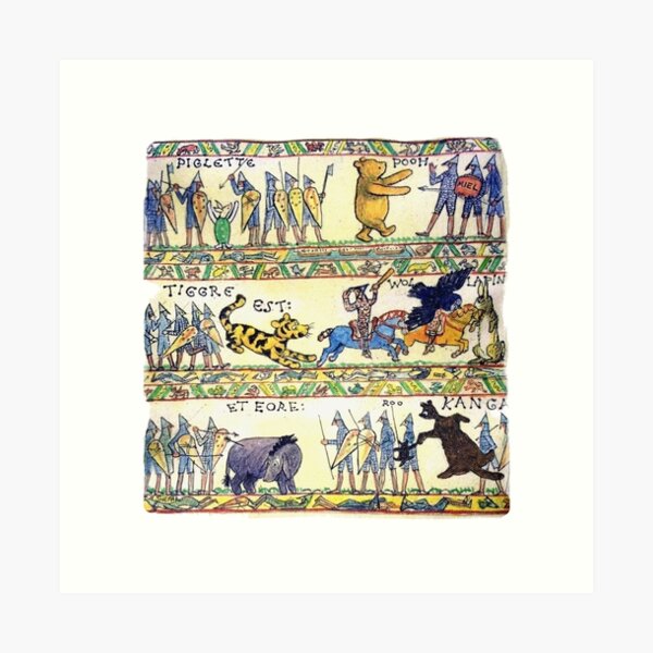 Aperçu de l'œuvre Ourson Bayeux Tentures créée et vendue par Art Off the Wood.