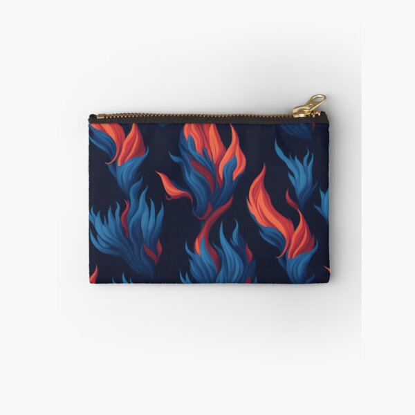 Item preview, red and blue flames abstract aesthetic black background designed and sold by K-Art-Design.