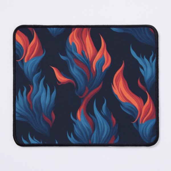 Item preview, red and blue flames abstract aesthetic black background designed and sold by K-Art-Design.