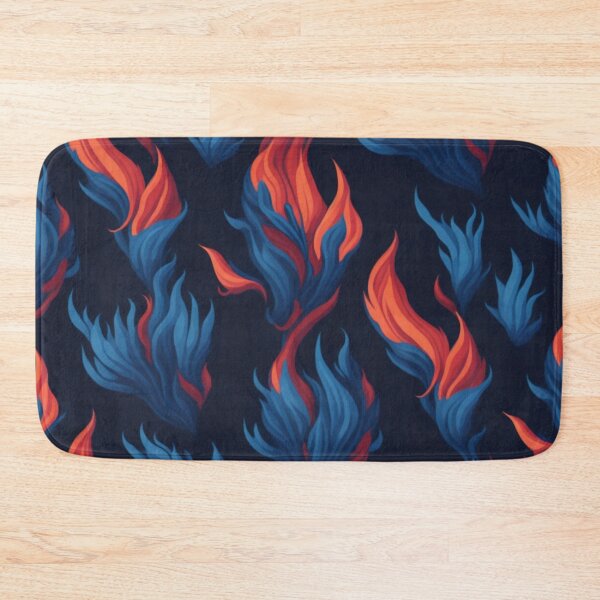 Item preview, red and blue flames abstract aesthetic black background designed and sold by K-Art-Design.