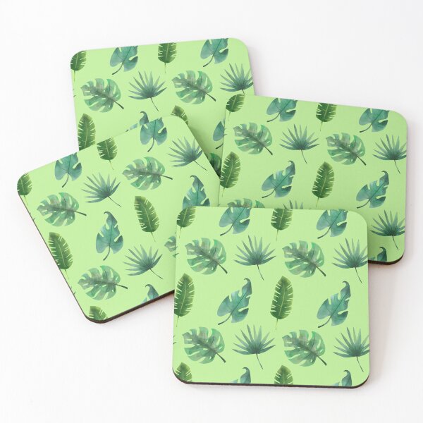 Item preview, Summer Tropical Leaves Pattern on Green designed and sold by Melissa Mielke.