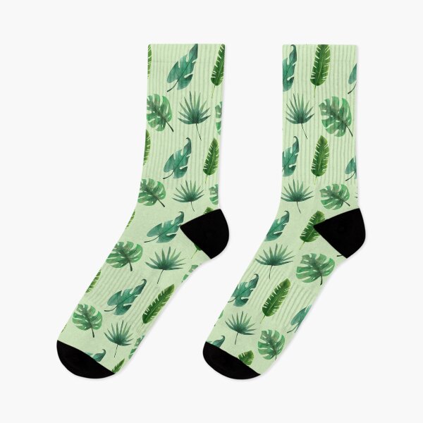 Item preview, Summer Tropical Leaves Pattern on Light Green designed and sold by Melissa Mielke.