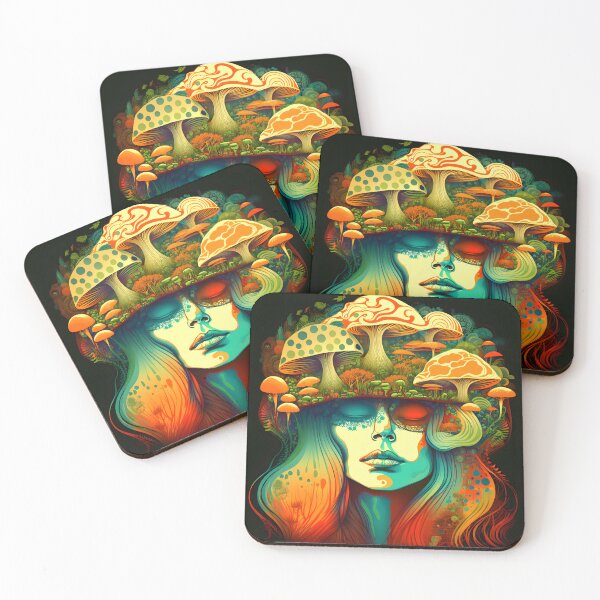 Item preview, Meditating Psychedelic Hippie Mushroom designed and sold by giggles-omg.