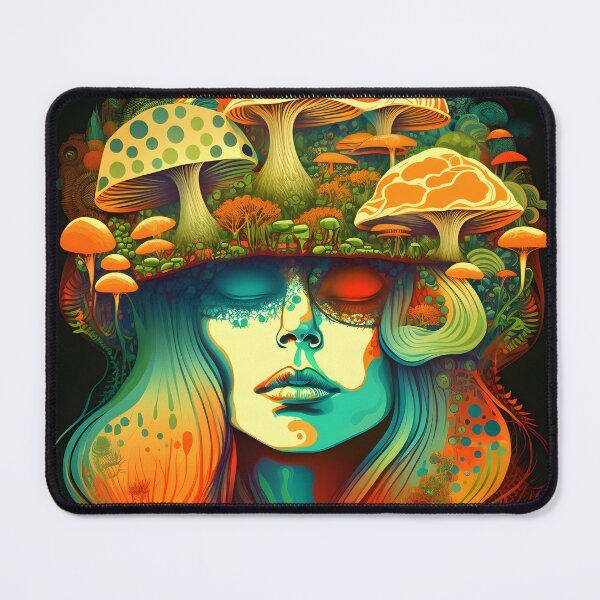 Item preview, Meditating Psychedelic Hippie Mushroom designed and sold by giggles-omg.