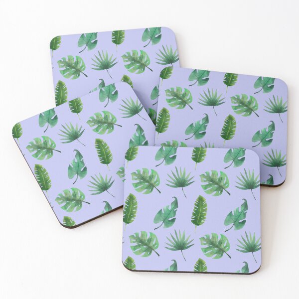 Item preview, Summer Tropical Leaves Pattern on Purple designed and sold by Melissa Mielke.