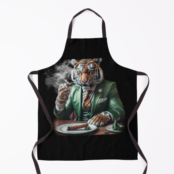 Item preview, Civilized Predator - Smoking Classy Tiger designed and sold by Humanoid Jungle.